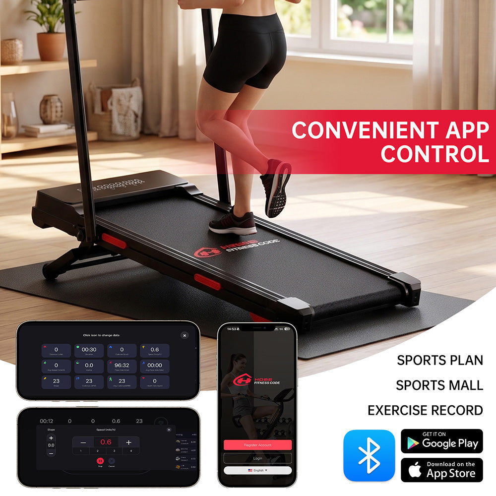 Folding Treadmill Y5 with Brushless Motor, 0%-15% Auto Incline