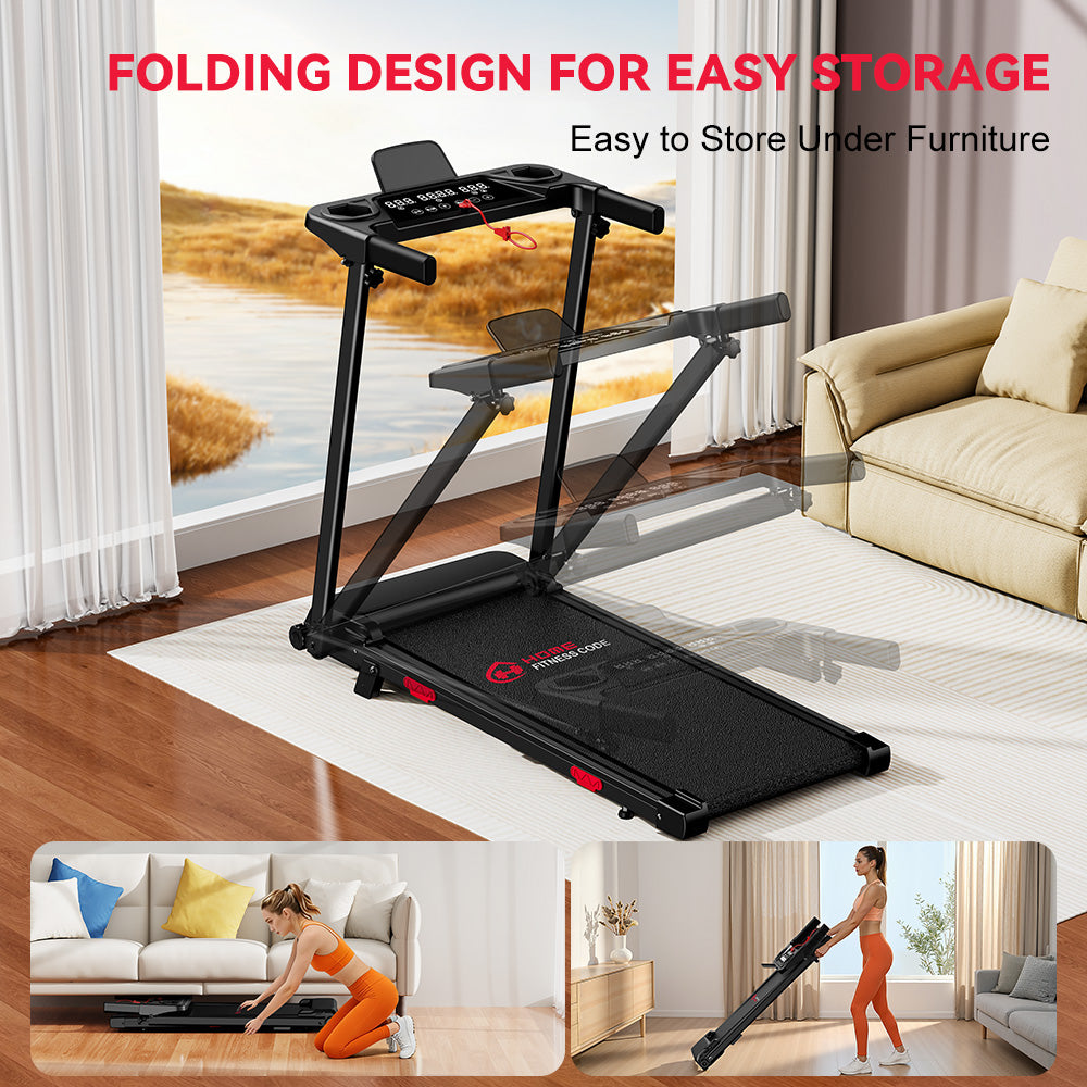 Folding Treadmill Q5 with Incline, Brushless Motor, Speed 1-12KM/H