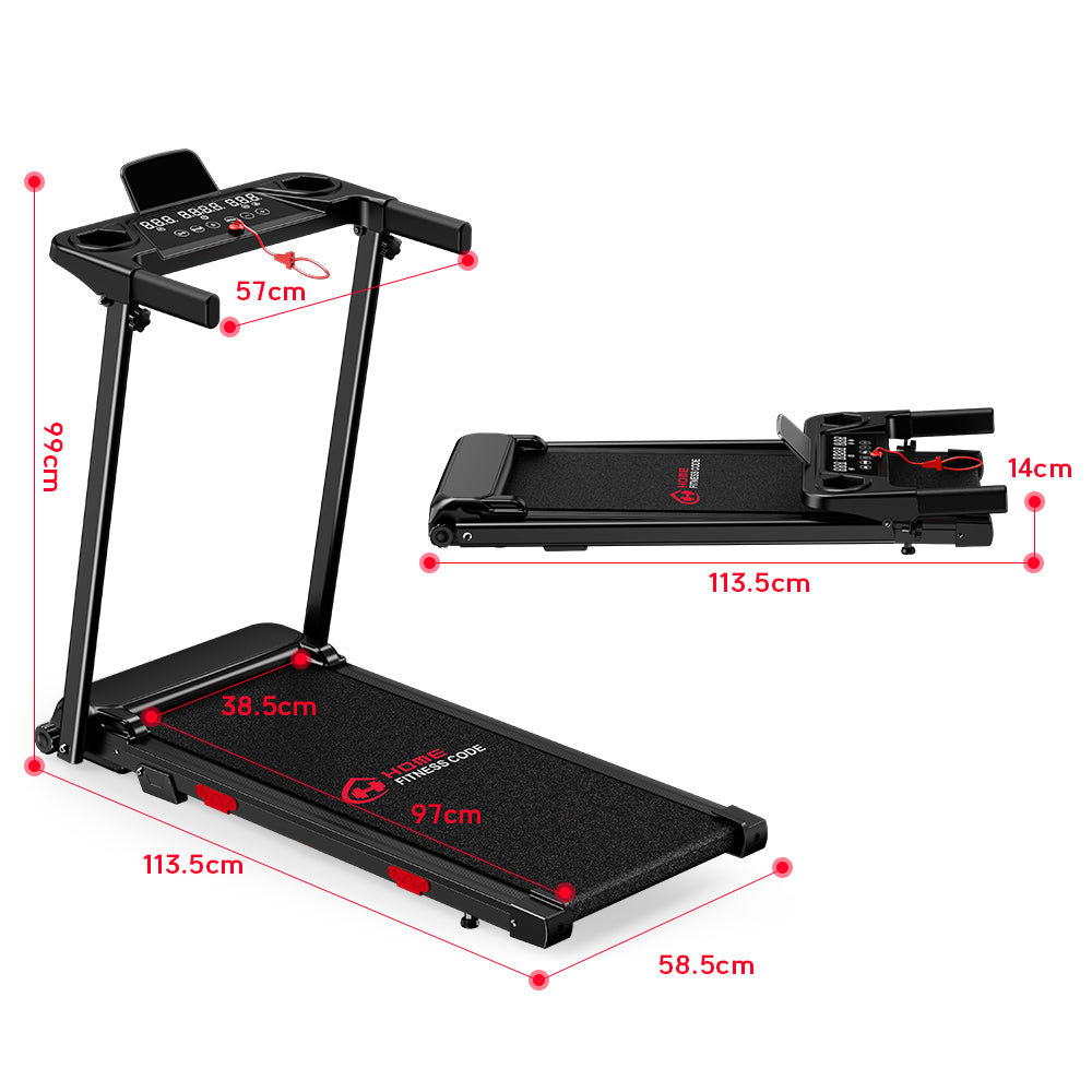 Folding Treadmill Q5 with Incline, Brushless Motor, Speed 1-12KM/H