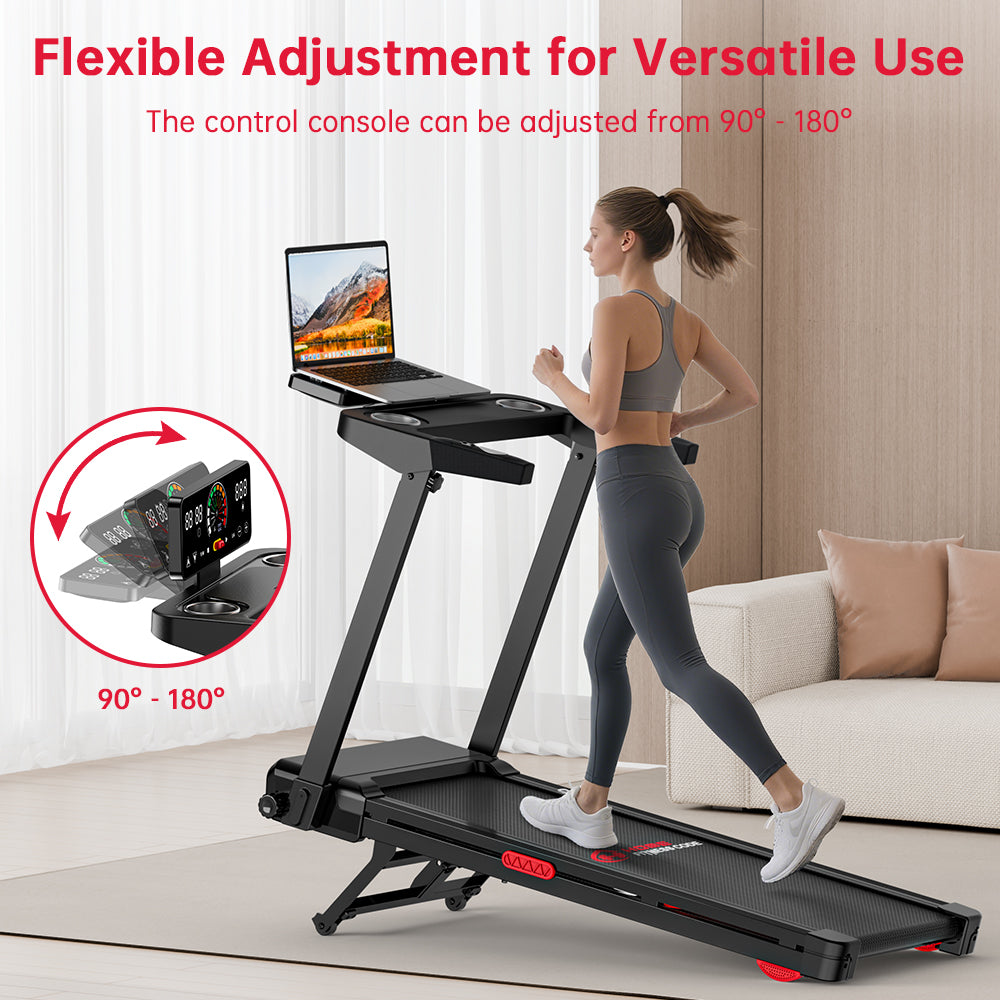 Folding Treadmill Q8, 1-12KM/H, 5% Manual Incline, Touch Control