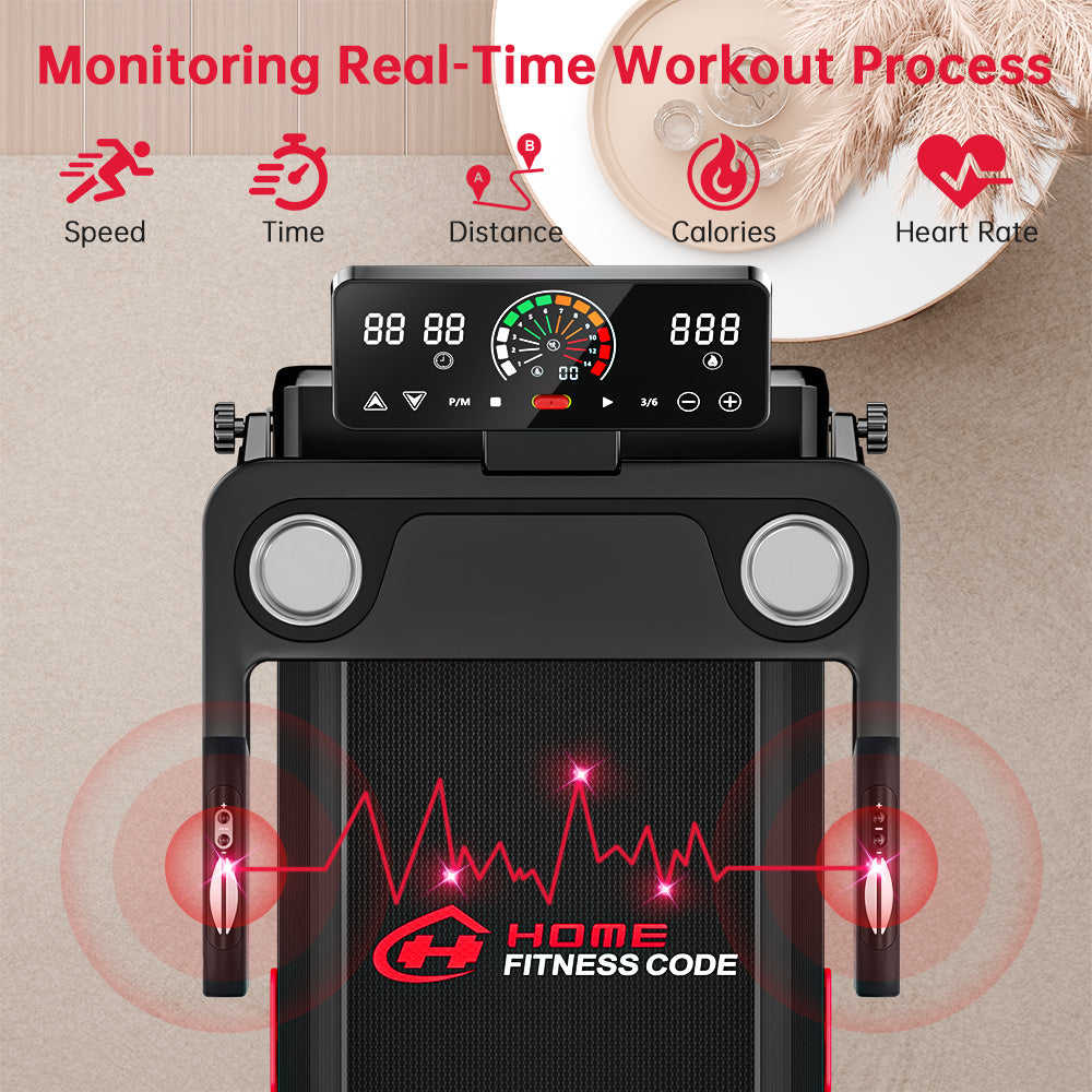 Folding Treadmill Q8, 1-12KM/H, 5% Manual Incline, Touch Control