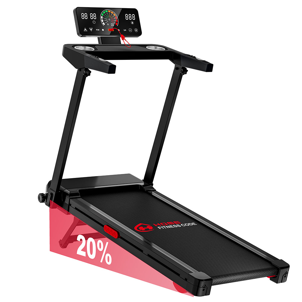 Folding Treadmill Q8 Pro, 1-14KM/H, 20% Auto Incline, Touch Control