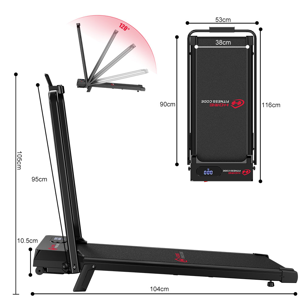 Folding Treadmill S1, Speed 1-6KM/H, 5% Manual Incline