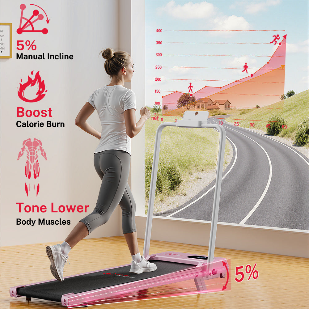 Folding Treadmill S1, Speed 1-6KM/H, 5% Manual Incline