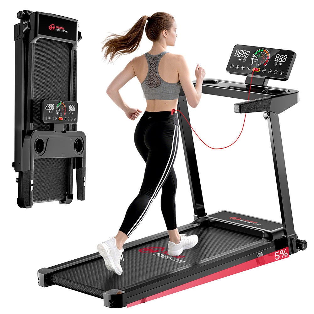 Folding Treadmill Q8 Pro, 1-14KM/H, 20% Auto Incline, Touch Control