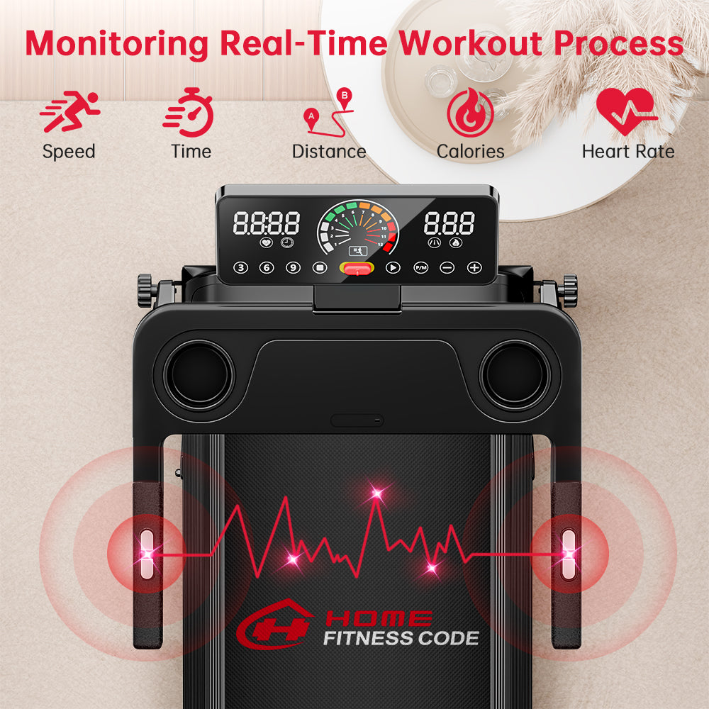 Folding Treadmill Q8 Pro, 1-14KM/H, 20% Auto Incline, Touch Control