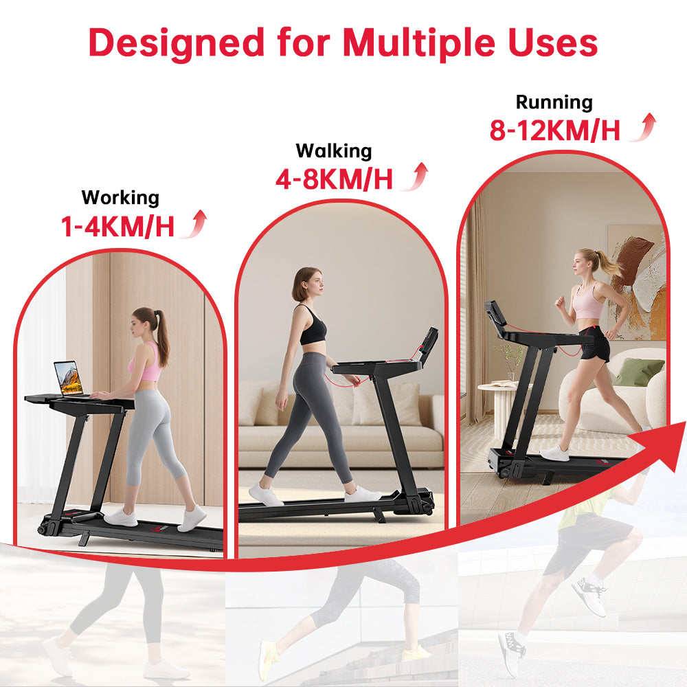 Folding Treadmill Q8 Pro, 1-14KM/H, 20% Auto Incline, Touch Control