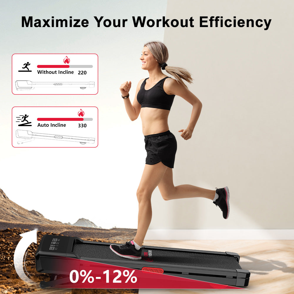 Treadmill Y1 with 0-12% Auto Incline, Speed 1-10KM/H
