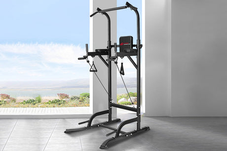 You Can Do Four Exercises Mainly on a Power Tower