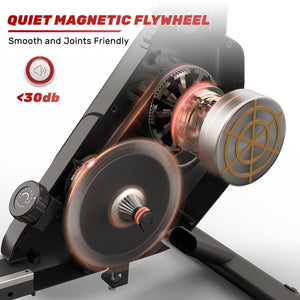 Magnetic Rowing Machine for Home Gym Office Workout 16 Level Adjustable Resistance with LCD Monitor