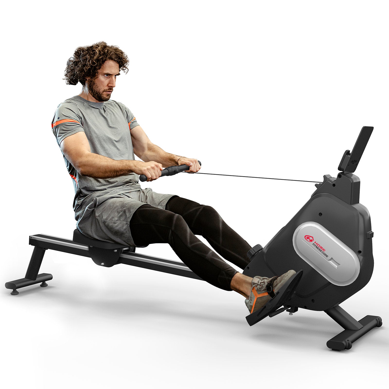 Magnetic Rowing Machine for Home Gym Office Workout 16 Level Adjustable Resistance with LCD Monitor