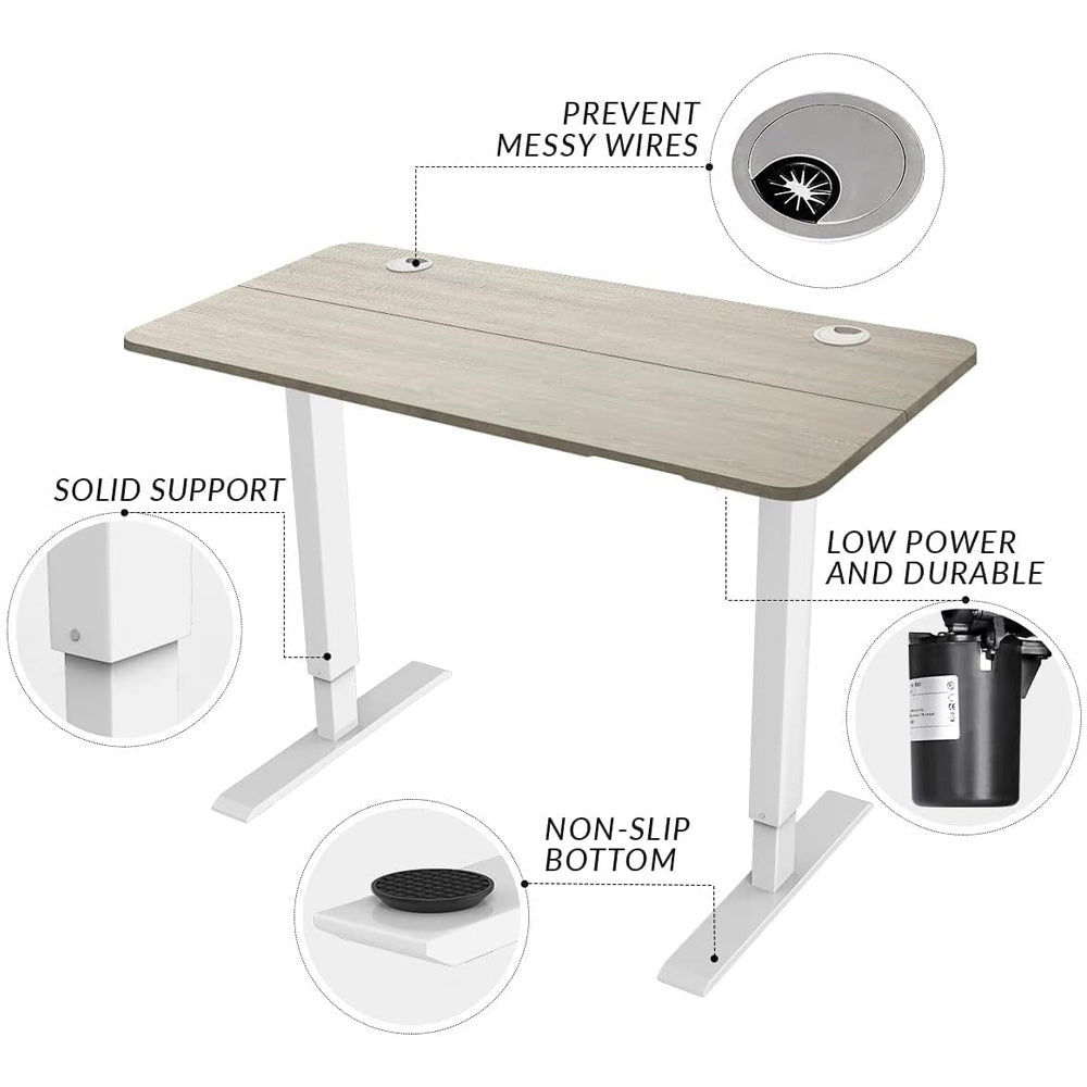 Electric Standing Desk Height Adjustable, 120x60cm