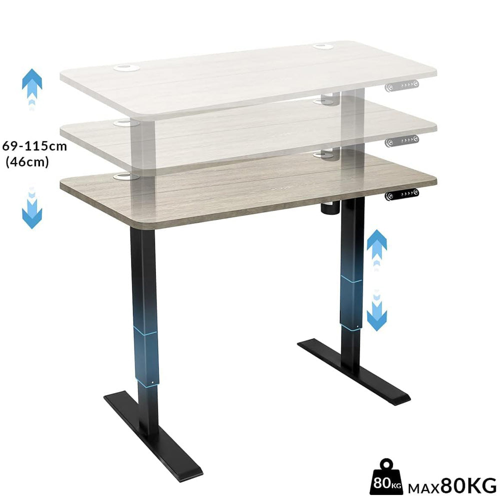 Electric Standing Desk Height Adjustable, 120x60cm
