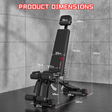 Foldable Workout Bench E1, 14 Back Positions, 540KG Weight Capacity