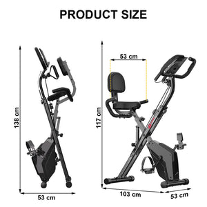 Exercise Bike, Foldable Indoor Cycling Bike Space Saving Foldable Exercise Bike (New Version)