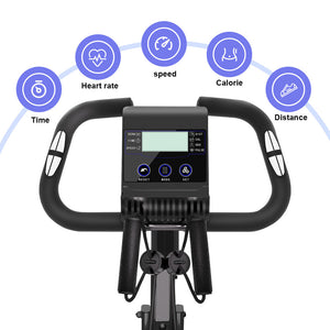 Exercise Bike, Foldable Indoor Cycling Bike Space Saving Foldable Exercise Bike (New Version)