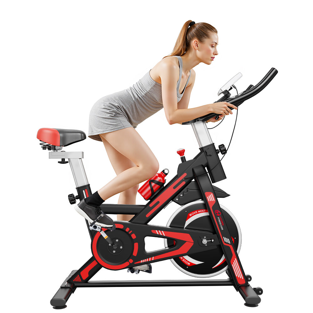 Exercise Bike Indoor Stationary Cycling Bike with LCD Display for Home Cardio Gym 10KG Flywheel