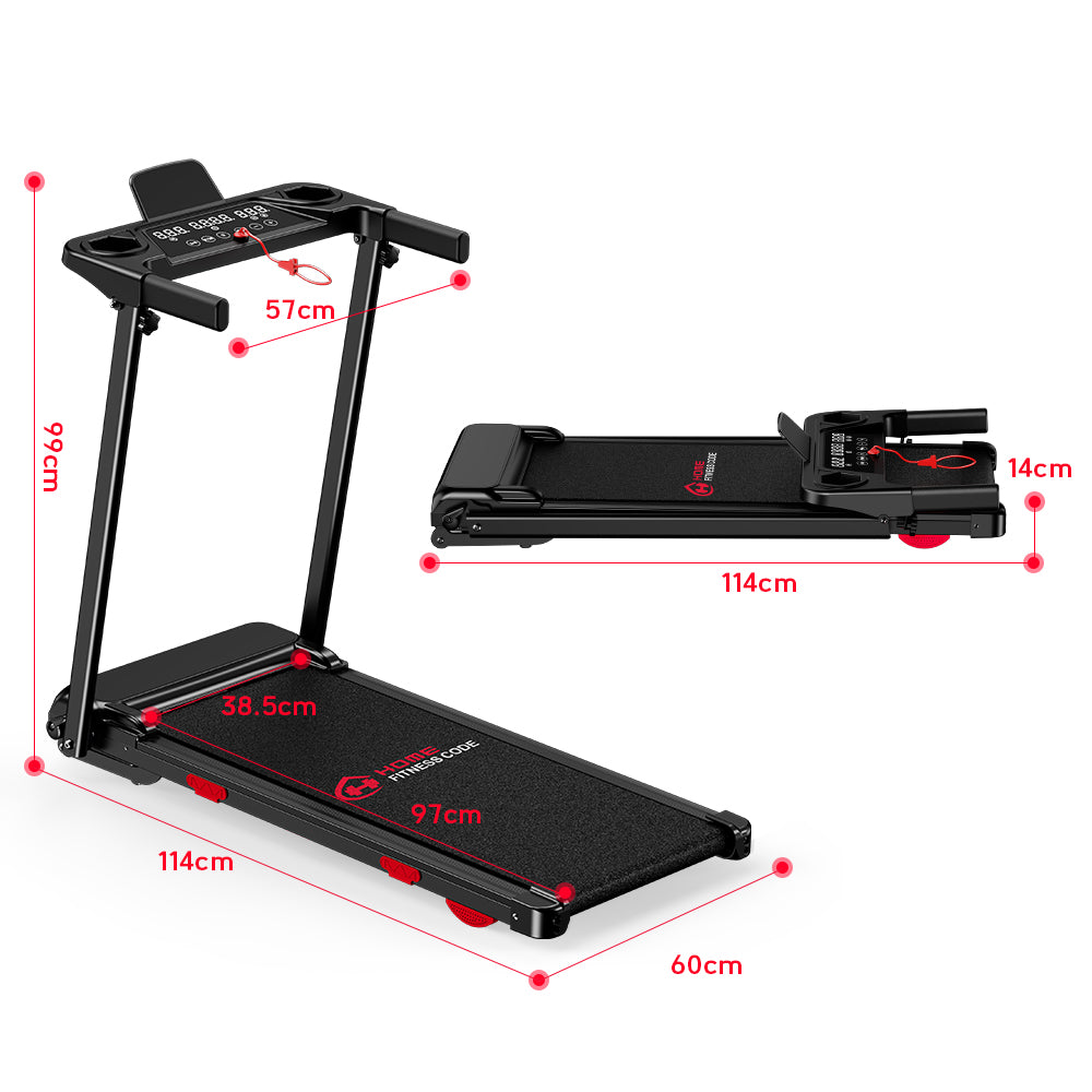 Folding Treadmill Q5 with Incline, Brushless Motor, Speed 1-12KM/H
