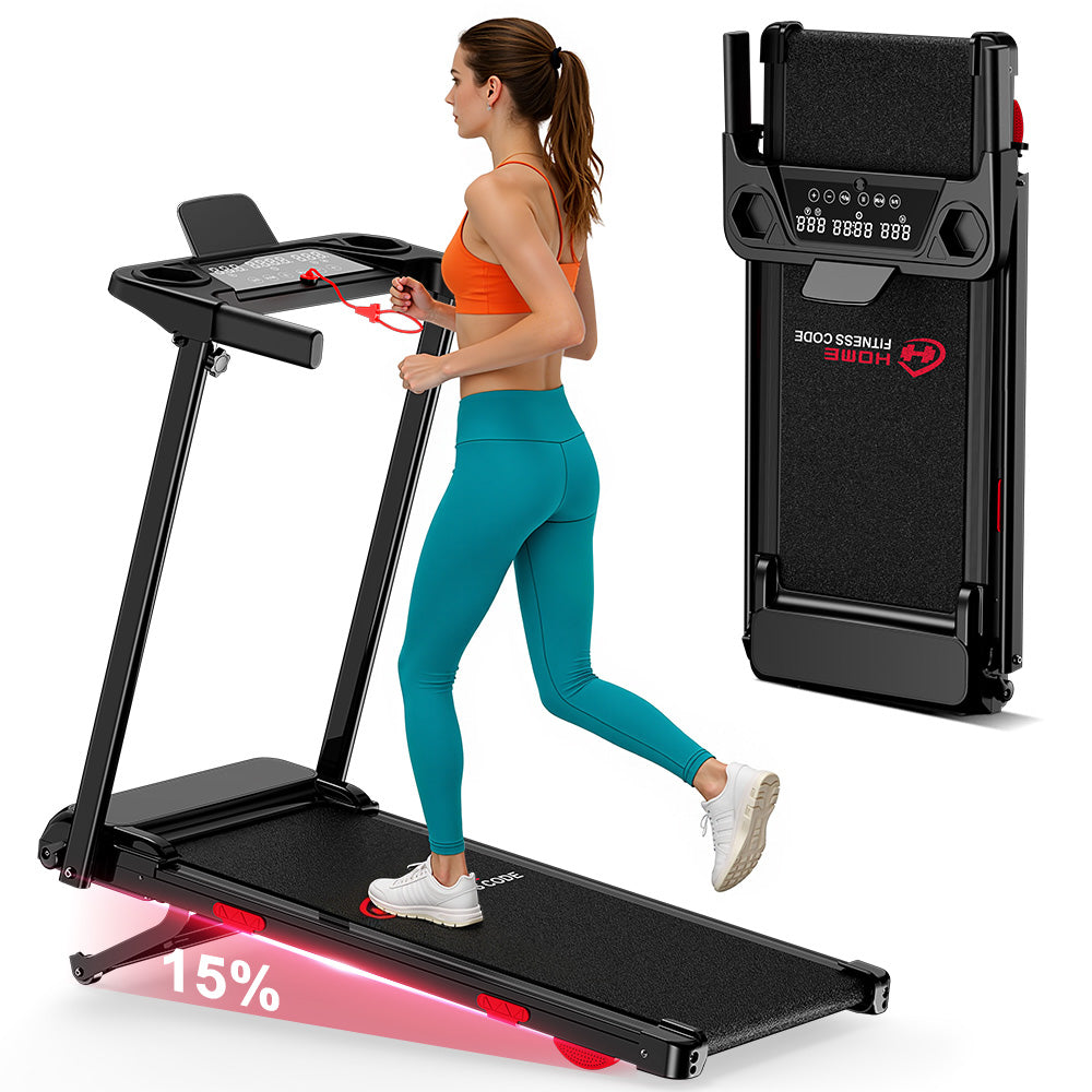 Folding Treadmill Q5 with Incline, Brushless Motor, Speed 1-12KM/H