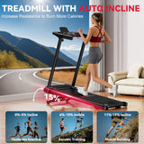 Folding Treadmill Q5 with Incline, Brushless Motor, Speed 1-12KM/H