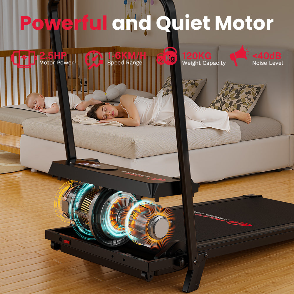 Folding Treadmill S1, Speed 1-6KM/H, 5% Manual Incline