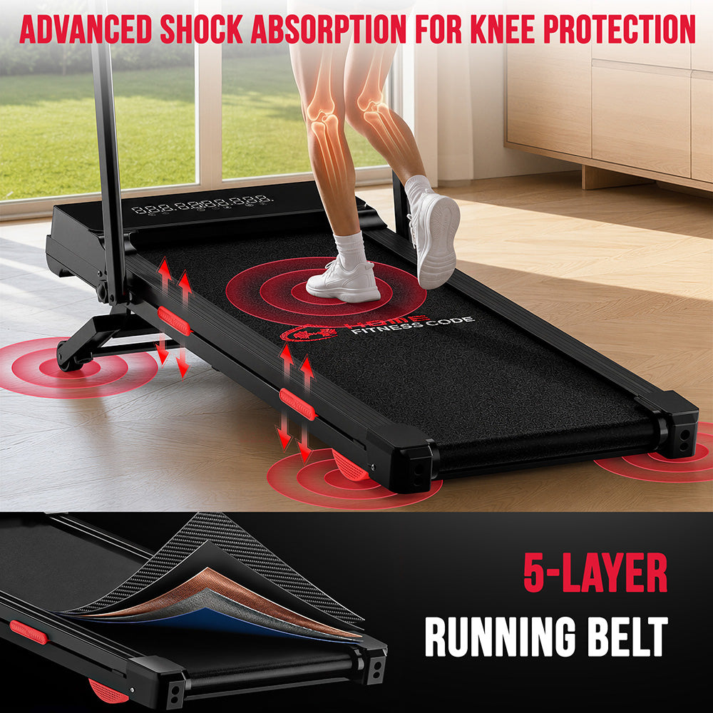 Folding Treadmill Y5 with Brushless Motor, 0%-15% Auto Incline