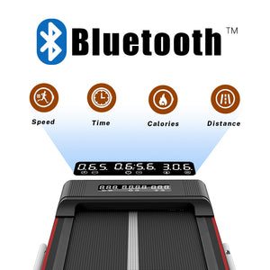 Under Desk Treadmill, 2 in 1 Folding Treadmill, Walking Pad with Bluetooth Speaker, Walking Jogging for Home Office