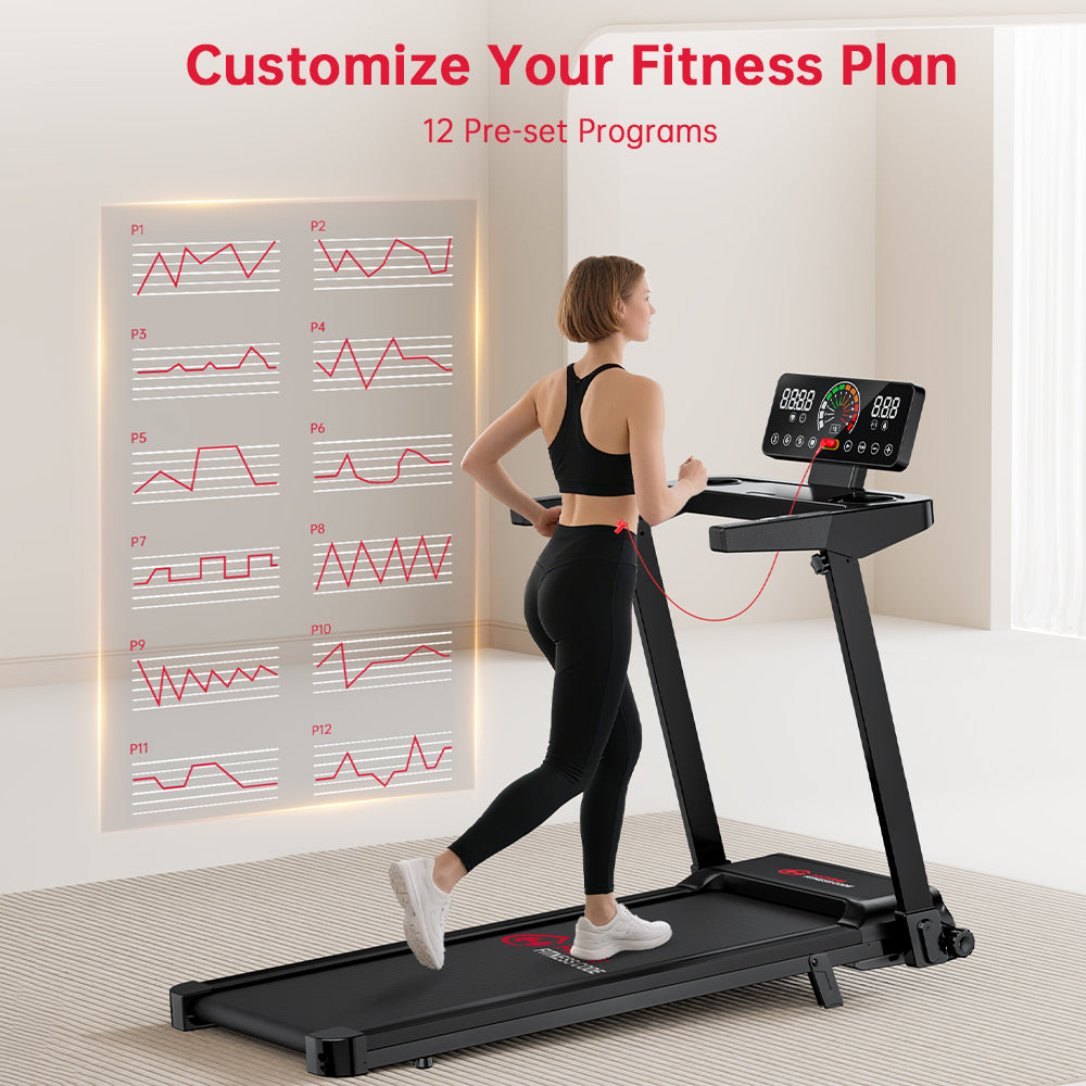 Folding Treadmill Q8, Speed 1-12KM/H, 5% Manual Incline