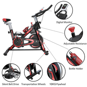 Indoor Cycling Bike Stationary Exercise Bike With LCD Display