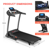 Folding Treadmill TD243B, 1-16KM/H Speed, 0-15% Auto Incline