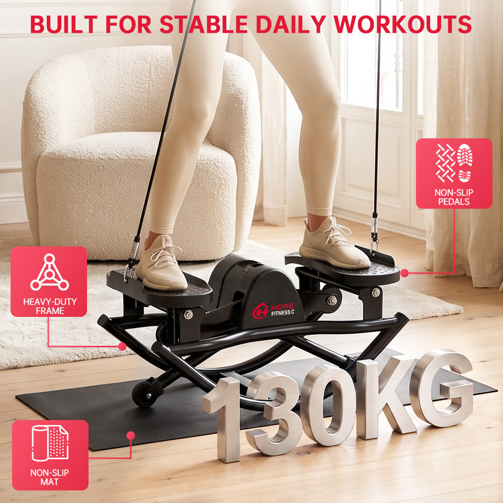 U-Shaped Rock Stepper, with Resistance Bands & Non-Slip Mat