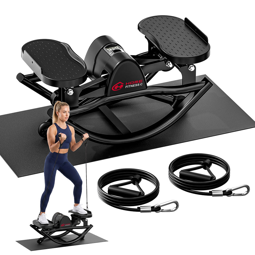 U-Shaped Rock Stepper, with Resistance Bands & Non-Slip Mat