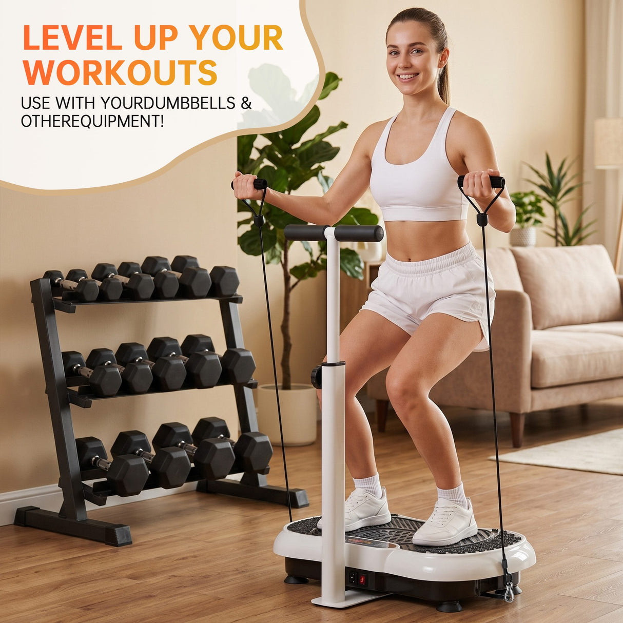 Vibration Platform with Adjustable Handles