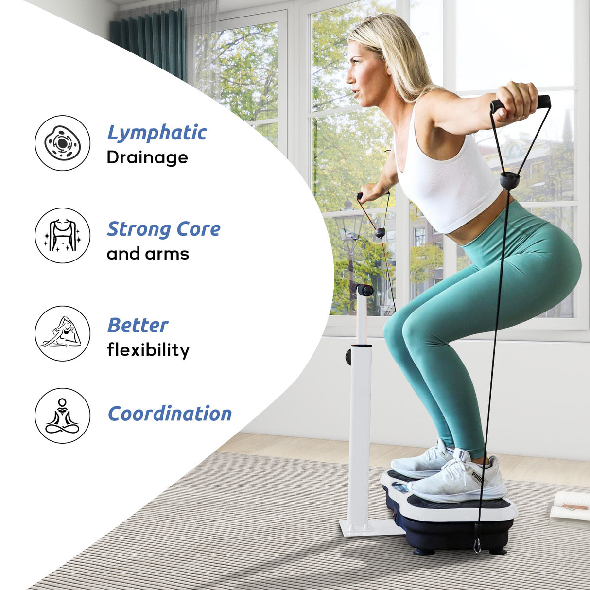 Vibration Platform with Adjustable Handles