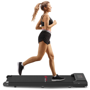 Space Saving Motorised Treadmill 1-10KM/H Walking Machine with LCD Display