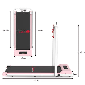 2 in 1 Folding Treadmill, Under Desk Treadmill, Walking Jogging Machine for Home Office