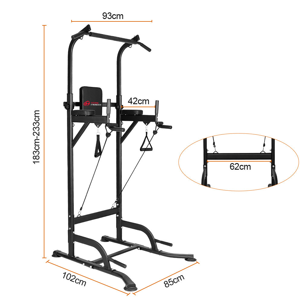 Stamina Power Tower Dip Bar Pull Up Bar Station with Smart Workout App Dip  Ba 706001226967