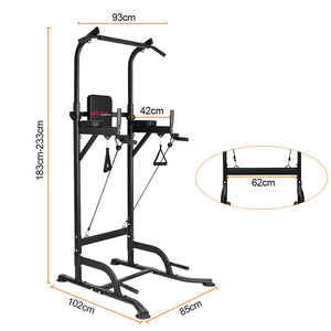 Multi-function Power Tower Dip Station Pull Up Bar with Adjustable Height