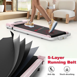 2 in 1 Folding Treadmill, Under Desk Treadmill, Walking Jogging Machine for Home Office