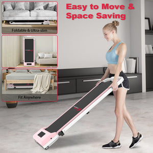 2 in 1 Folding Treadmill, Under Desk Treadmill, Walking Jogging Machine for Home Office