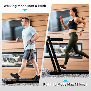 Folding Treadmill 2 in 1, 2.25HP Motorized Treadmill for Home Use with Bluetooth Speaker, Remote Control and LED Display